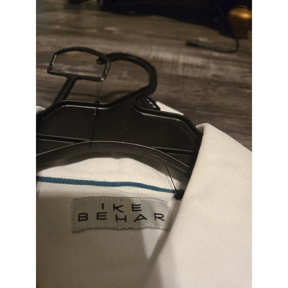 NWT Ike Behar Mens White Cool Knit Button-Front & Short Tennis Set Resort SzL - Picture 9 of 11